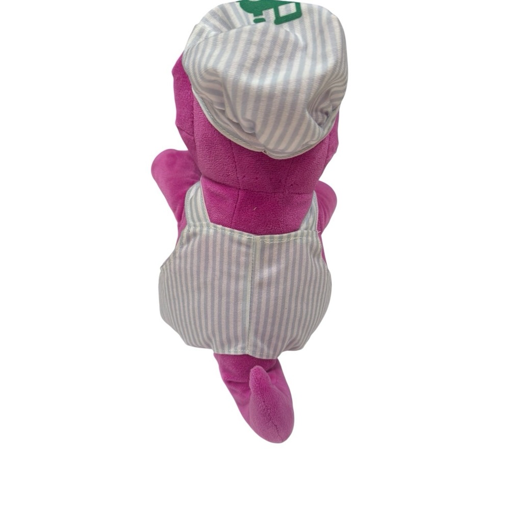 Fisher-Price Barney the Dinosaur Conductor Train Engineer Plush FTP84 2017 10" - Picture 5 of 9